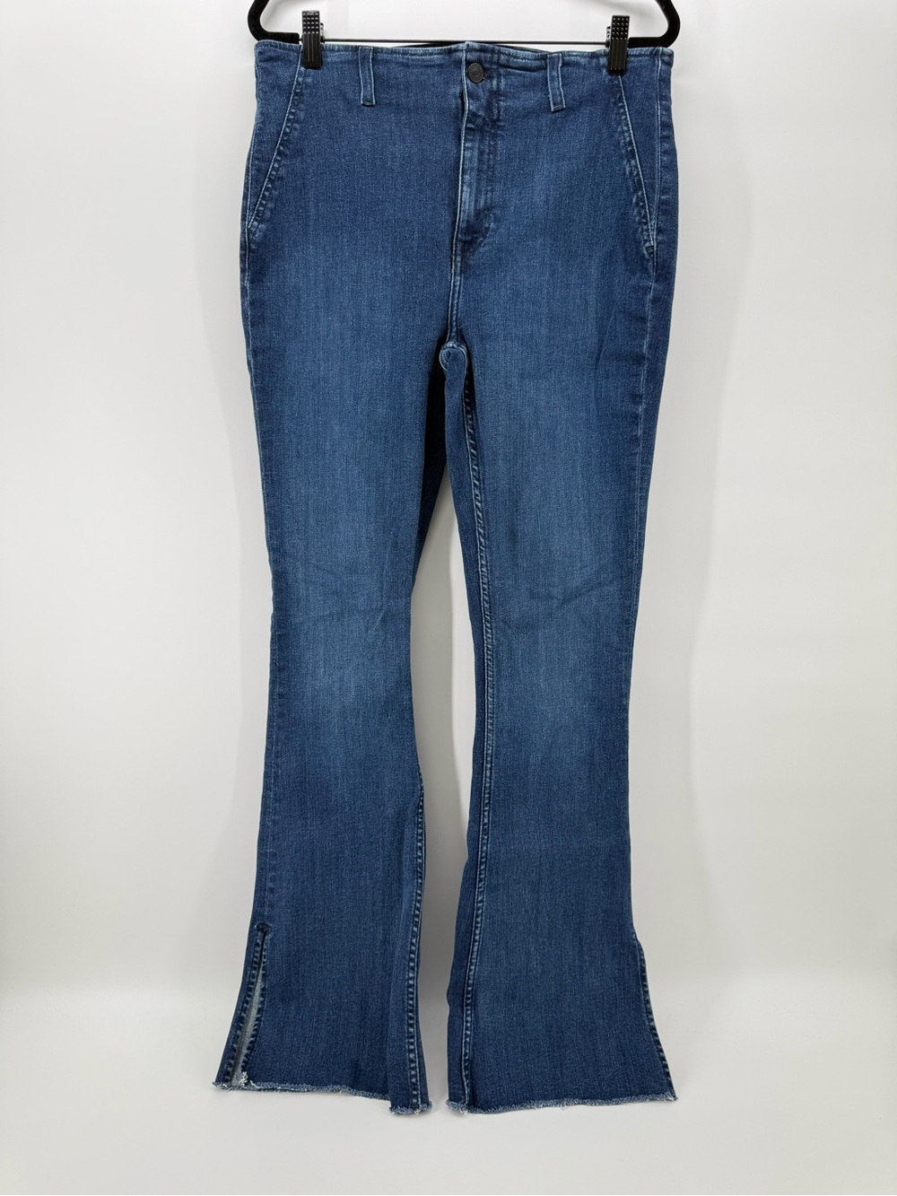 We the Free People High Rise Flare Pants 31 blue Hippie Boho western
